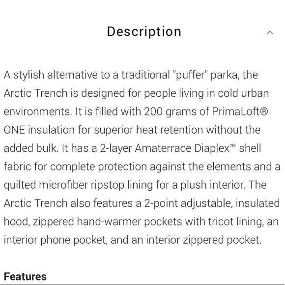 NWT Aether grey arctic trench - Picture 4 of 9